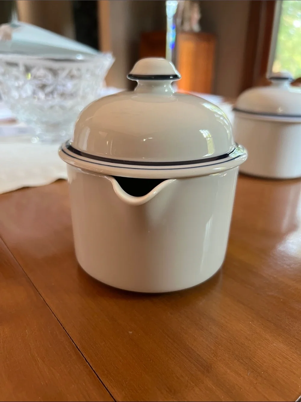 Vintage Dansk Bistro Christianhavn Blue Sugar and Creamer Set